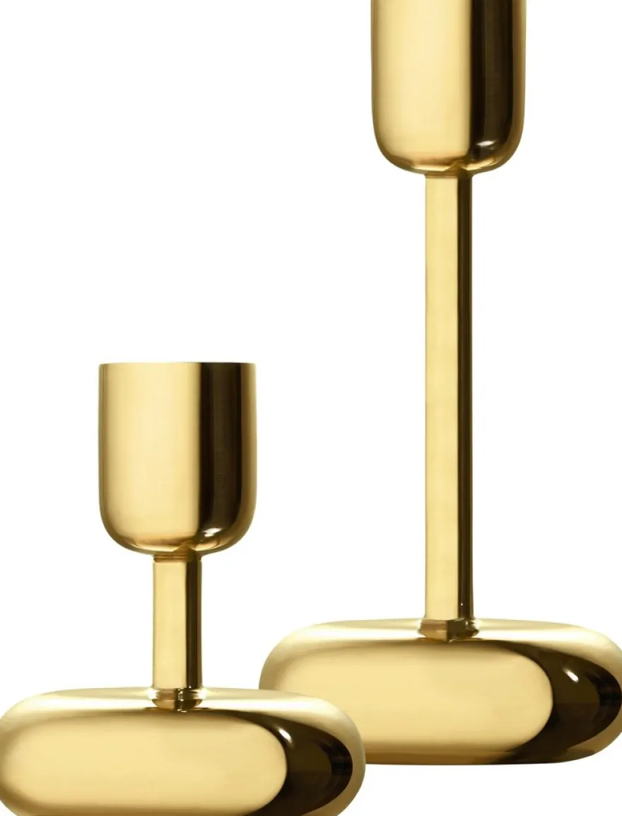 Iittala kynttiläjalka Nappula 107mm messinki