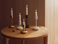Iittala kynttiläjalka Nappula 107mm messinki