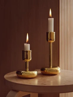 Iittala kynttilänjalka Nappula 183mm messinki