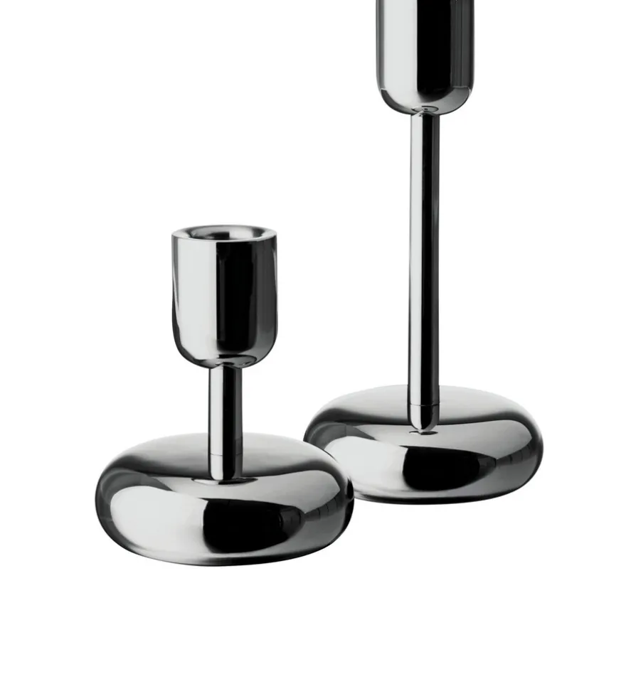 Iittala Nappula kynttilänjalka 183mm teräs