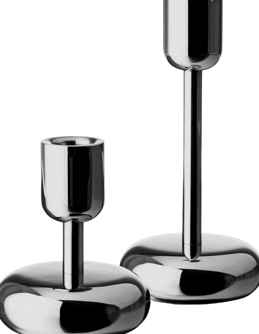 Iittala Nappula kynttilänjalka 107mm teräs