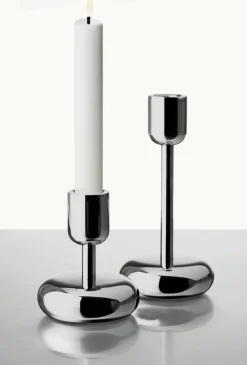 Iittala Nappula kynttilänjalka 107mm teräs