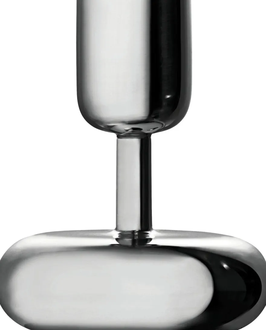 Iittala Nappula kynttilänjalka 107mm teräs