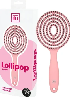 Ilu Lollipop Candy Pink pyöreä selvitysharja