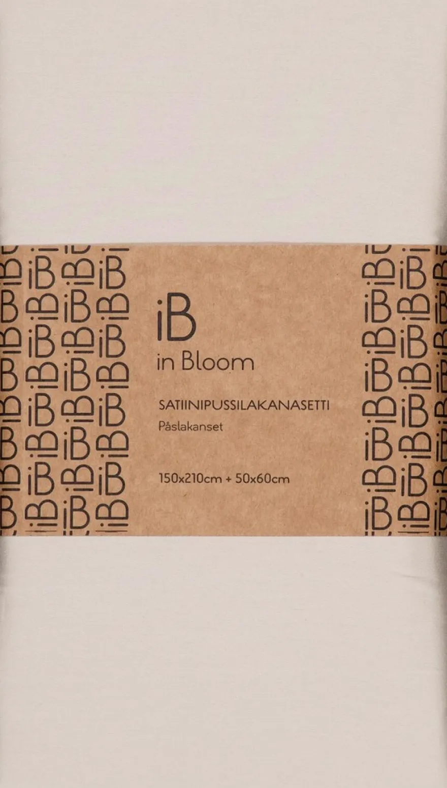 in Bloom satiinipussilakanasetti 150x210+50x60cm beige