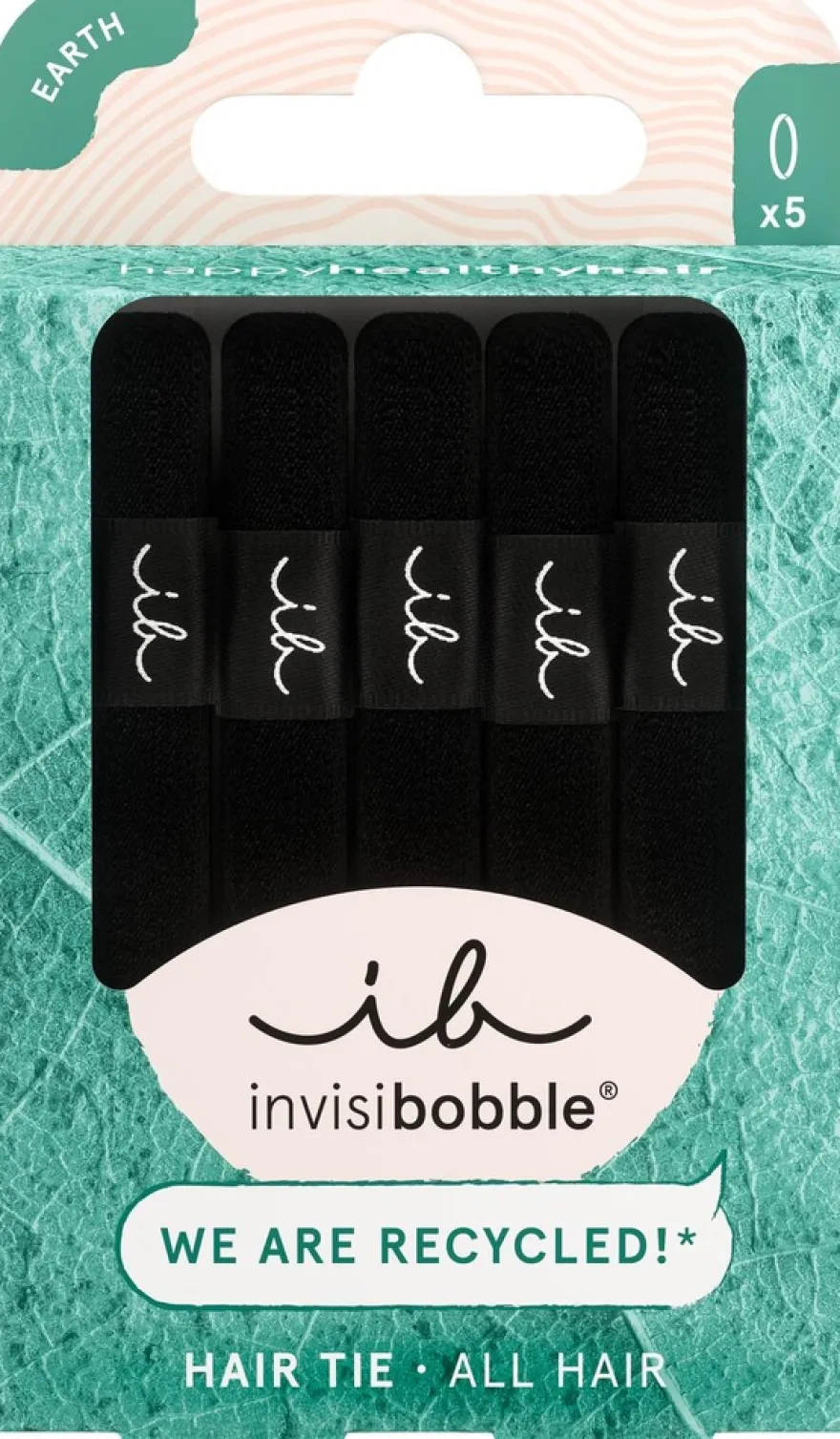 invisibobble Hair Tie Black -hiuslenkit 5kpl