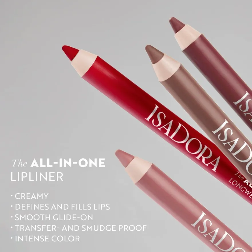 Isadora All-in-One Lipliner huultenrajauskynä 01 Bare Beige 1,2 g