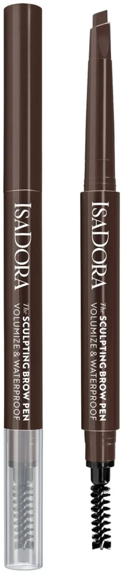 Isadora Sculpting Brow Pen With Brush kulmakynä 02 Dark Brown 0,2 g
