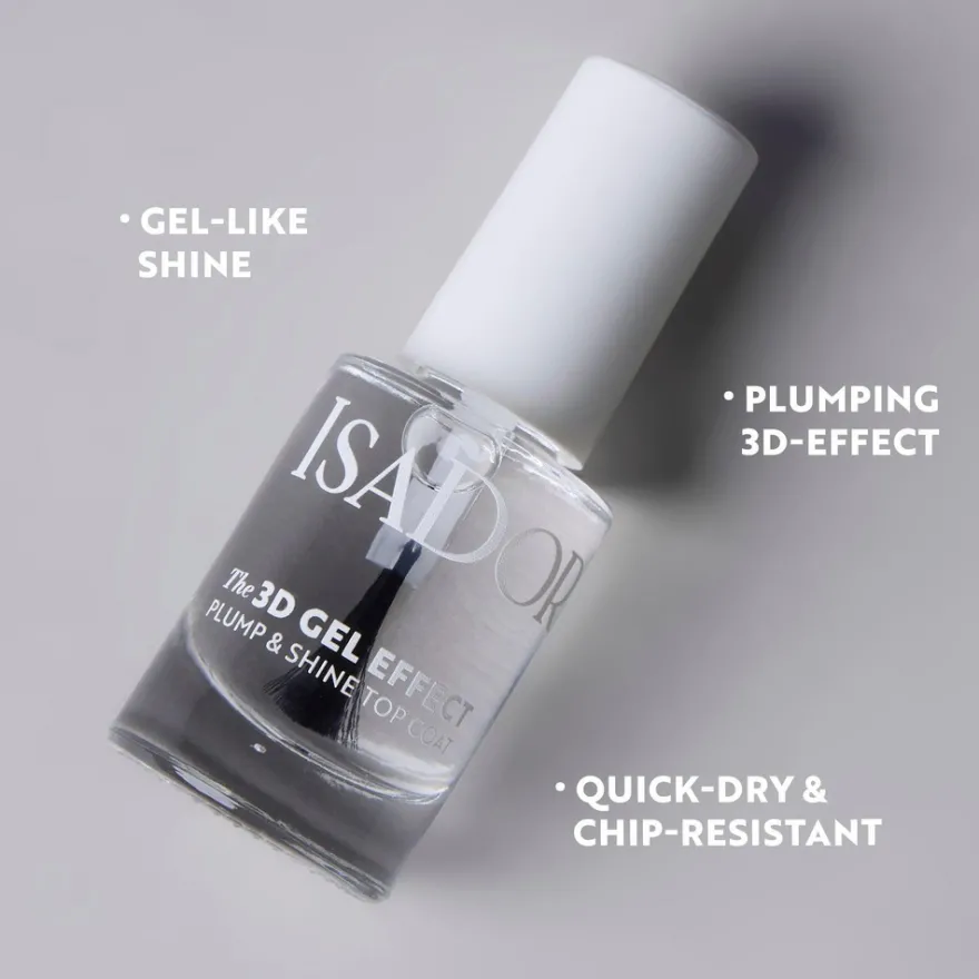 IsaDora The 3D Gel Effect Plump & Shine Top Coat 11 Plump & Shine Päällyslakka 5 ml