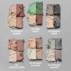 Isadora The Eyeshadow Quartet luomiväripaletti 04 Cappuccino 3,5 g