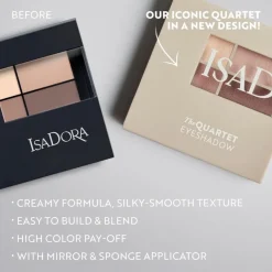 Isadora The Eyeshadow Quartet luomiväripaletti 04 Cappuccino 3,5 g