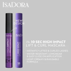 Isadora The 10 sec High Impact Lift & Curl Mascara 02 Intense Black 9 ml