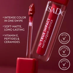 IsaDora The True Impact Matte Liquid Lipstick Nestemäinen Huulipuna 08 Powerful 5,0 ml