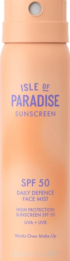 Isle Of Paradise Sunscreen SPF 50 Daily Defense Face Mist -aurinkosuojasuihke kasvoille 59ml