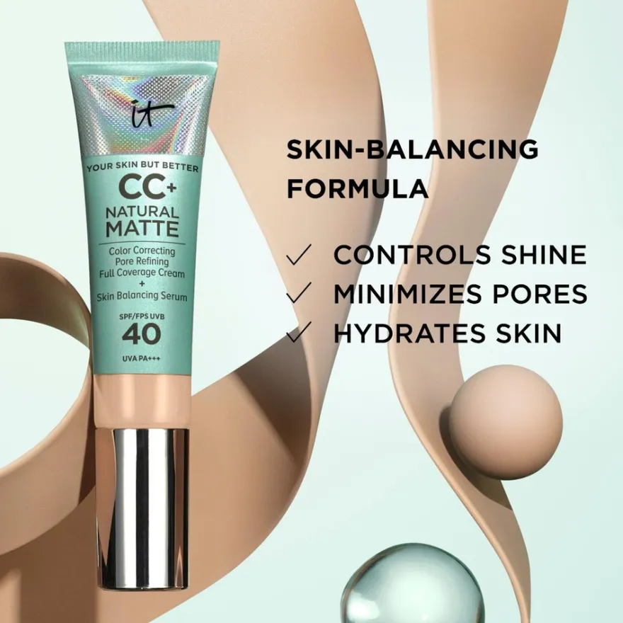 IT Cosmetics CC+ Cream Natural Matte Foundation SPF 40 meikkivoide 32 ml