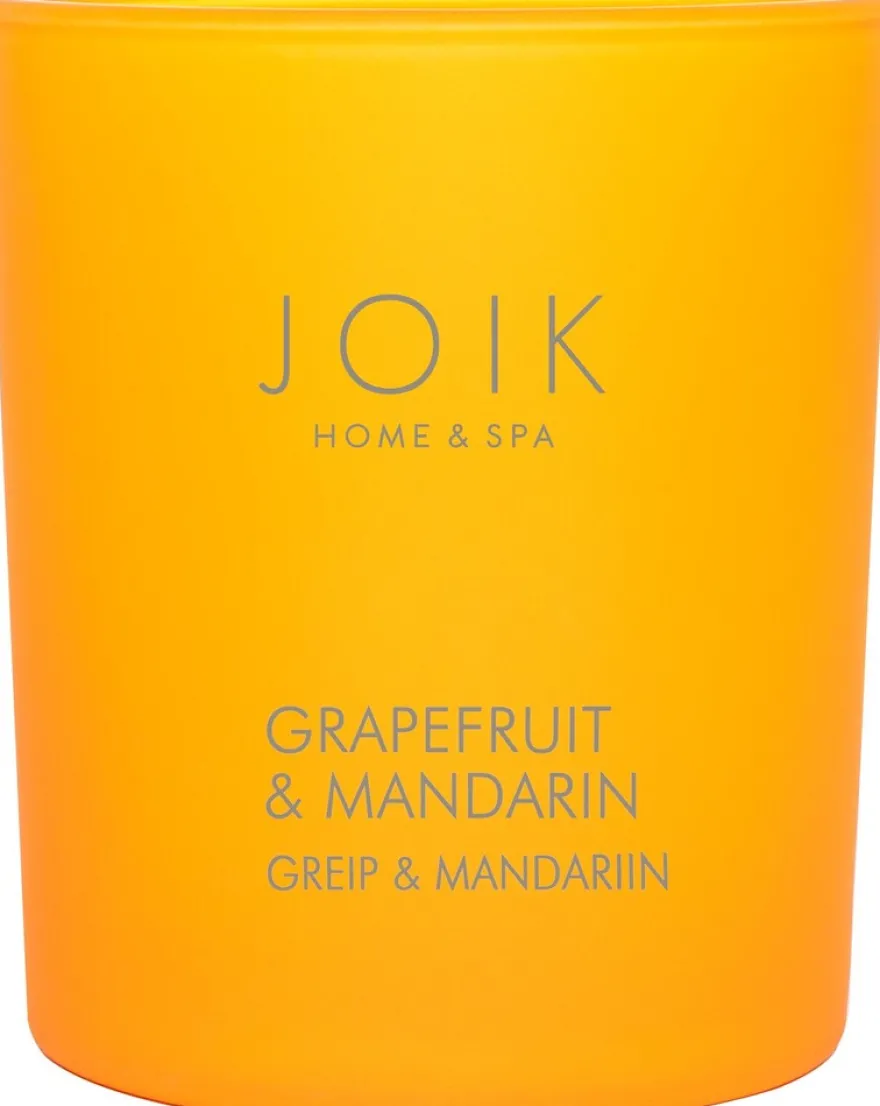 JOIK Home & SPA Tuoksukynttilä Grapefruit & Mandarin puukannella