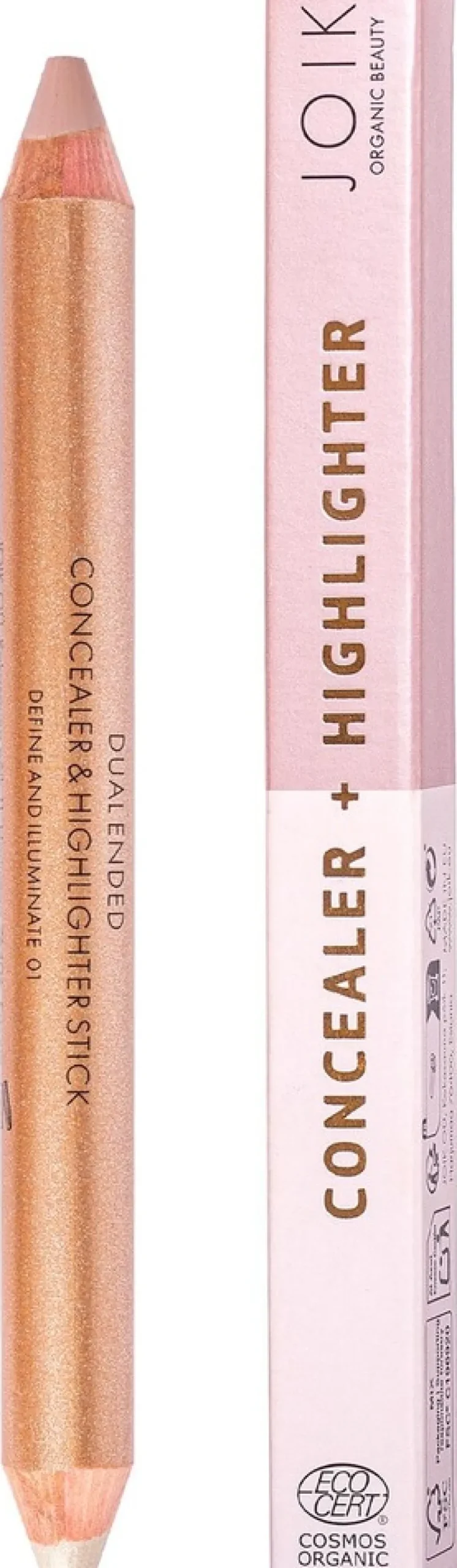 JOIK Organic Beauty Dual-Ended Highlighter and Concealer Stick 01
