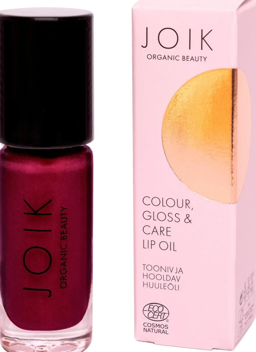 JOIK Organic Colour, Gloss & Care Lip Oil 07 Poppy Glam Sävyttävä huuliöljy 4,5 ml