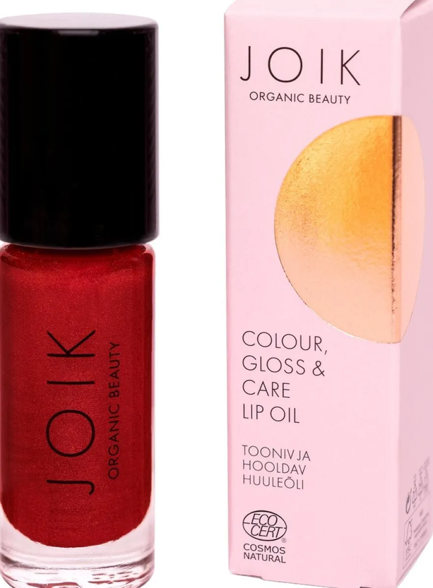 JOIK Organic Colour, Gloss & Care Lip Oil 07 Poppy Glam Sävyttävä huuliöljy 4,5 ml