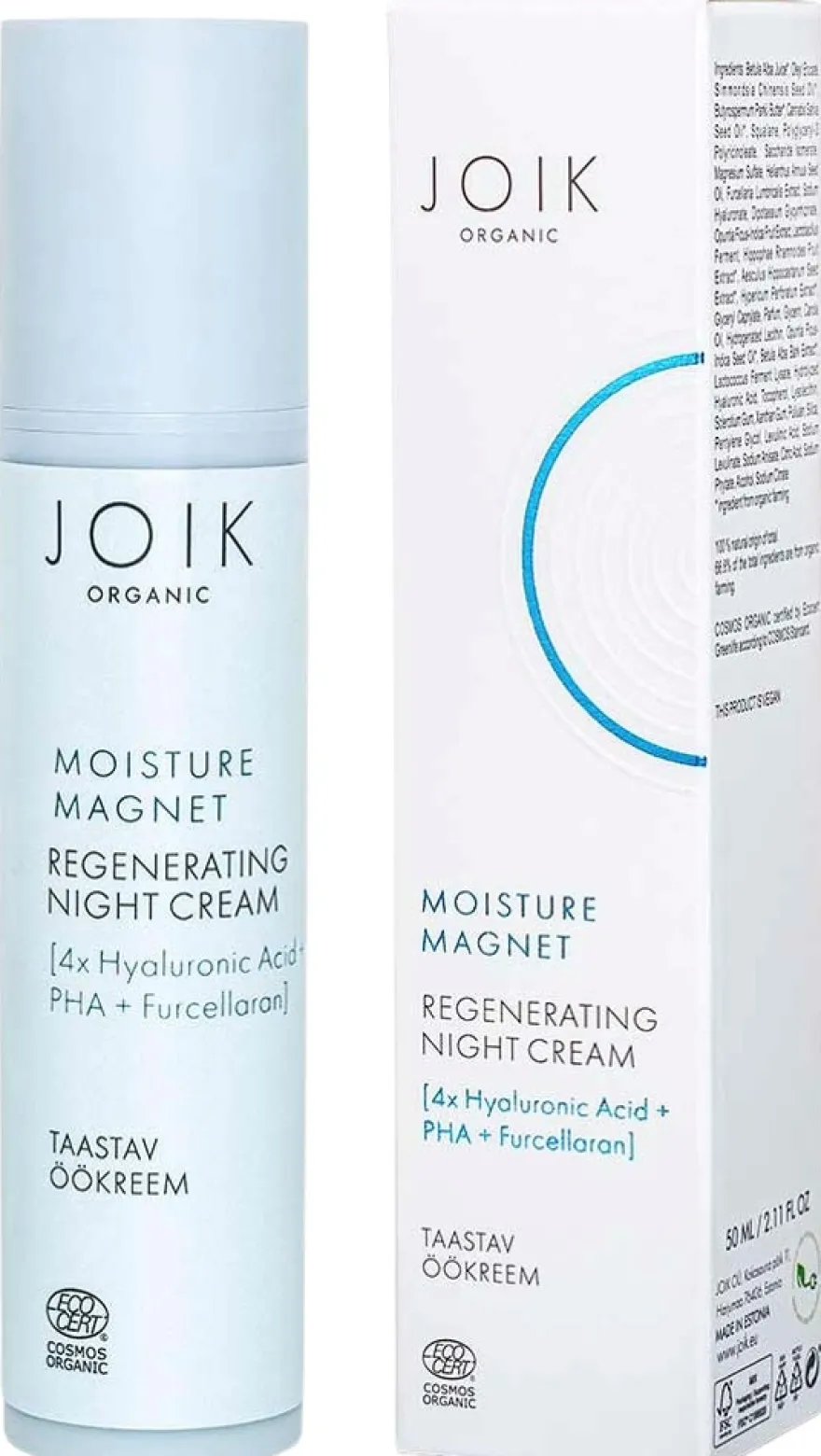 JOIK Organic Moisture Magnet Regenerating Night Cream Yövoide 50 ml