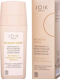 JOIK Organic Re-Boost Glow 15% C-Vitamin & Rose Hydrogel Illuminating Serum Kasvoseerumi 30 ml