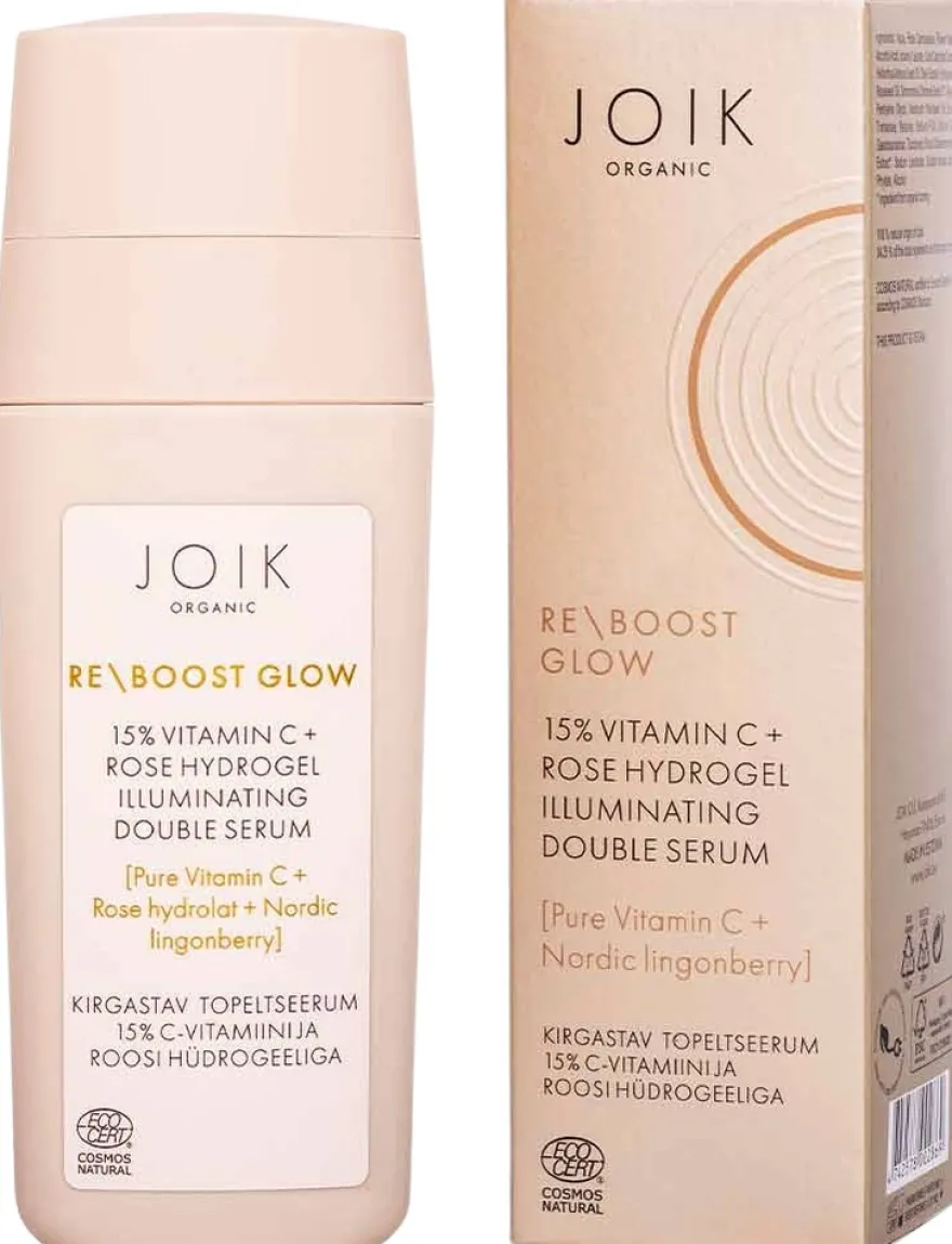 JOIK Organic Re-Boost Glow 15% C-Vitamin & Rose Hydrogel Illuminating Serum Kasvoseerumi 30 ml
