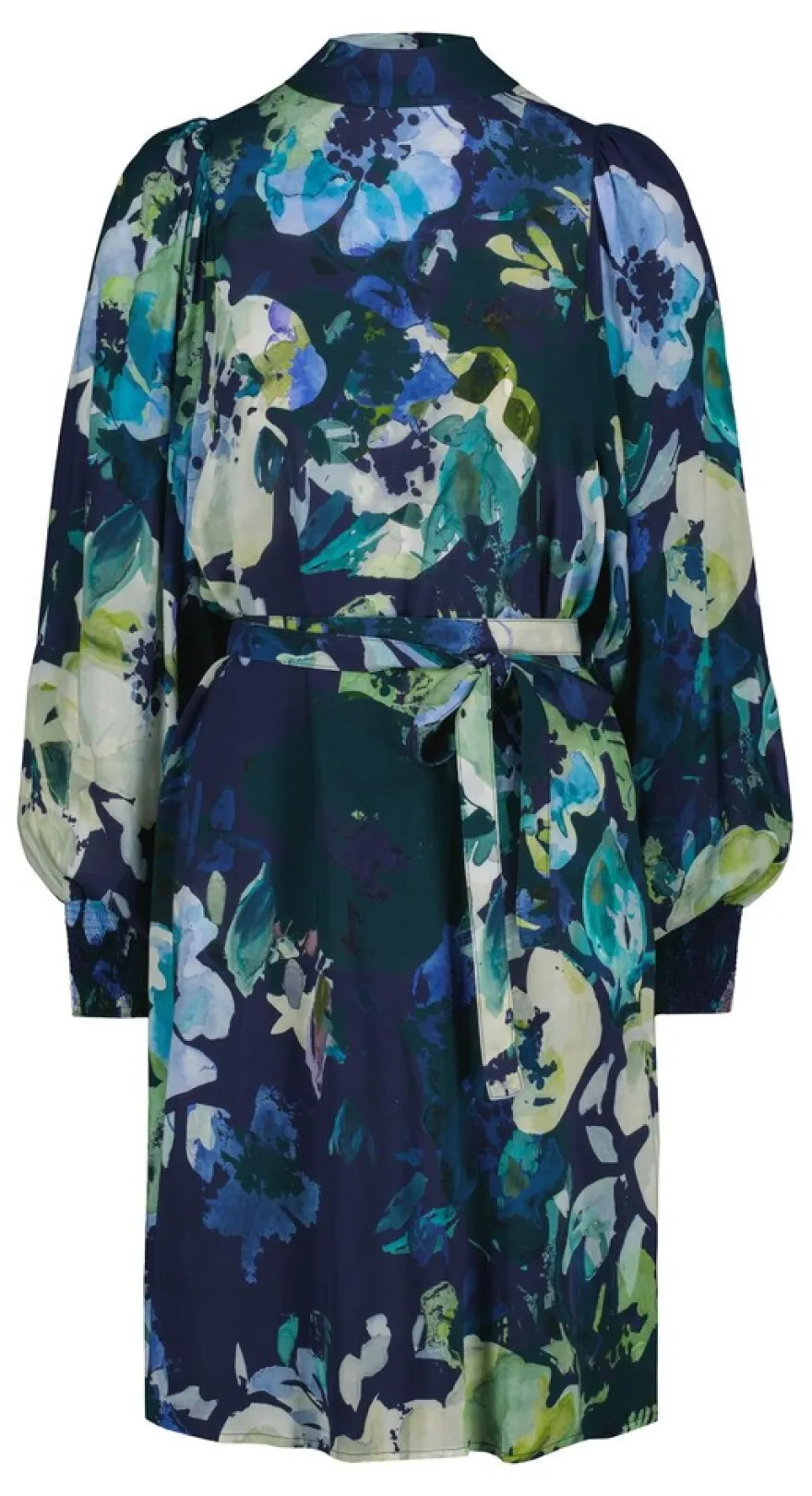 Kaiko Blue Anemone Puff Dress kuosimekko