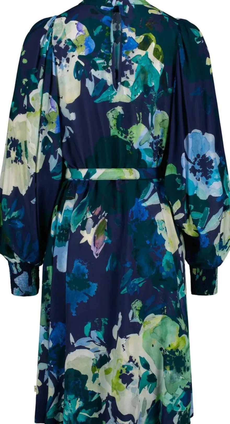 Kaiko Blue Anemone Puff Dress kuosimekko