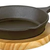 Küchenprofi BBQ Pannu pyöreä puualustalla
