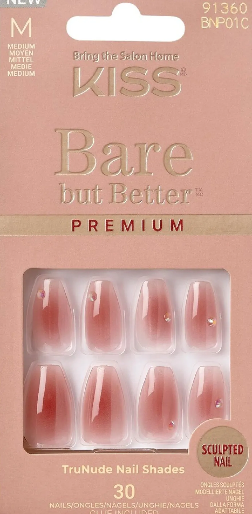 Kiss Bare but Better Premium kynnet - Shine 28kpl