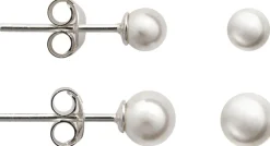 K.J. Koru Doublette Pearl 4&6 mm korvakorusetti