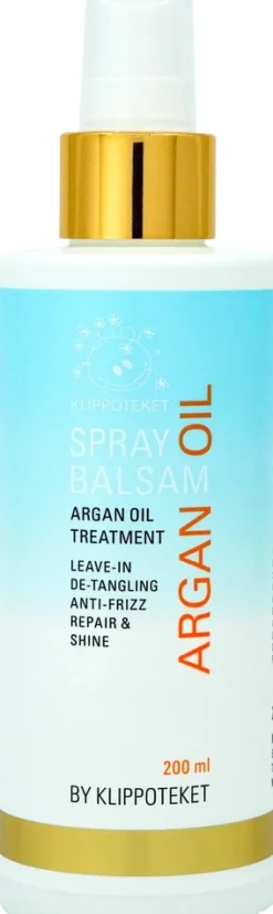 Klippoteket Argan Oil Detangling Spraybalsam Leave-in Spray jätettävä hoitoaine 200 ml