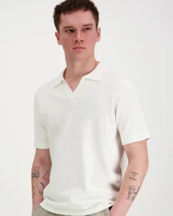 Knowledge cotton apparel Cashmere knitted Polo GOTS neule