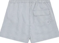 Knowledge cotton apparel Mid-thigh stripe seersucker shortsit