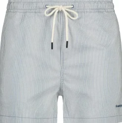 Knowledge cotton apparel Mid-thigh stripe seersucker shortsit