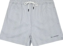 Knowledge cotton apparel Mid-thigh stripe seersucker shortsit