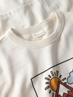 Knowledge cotton apparel Organic Cotton Front Printed college