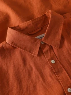 Knowledge cotton apparel Regular striped linen shirt kauluspaita