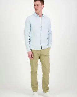 Knowledge cotton apparel Regular linen shirt kauluspaita