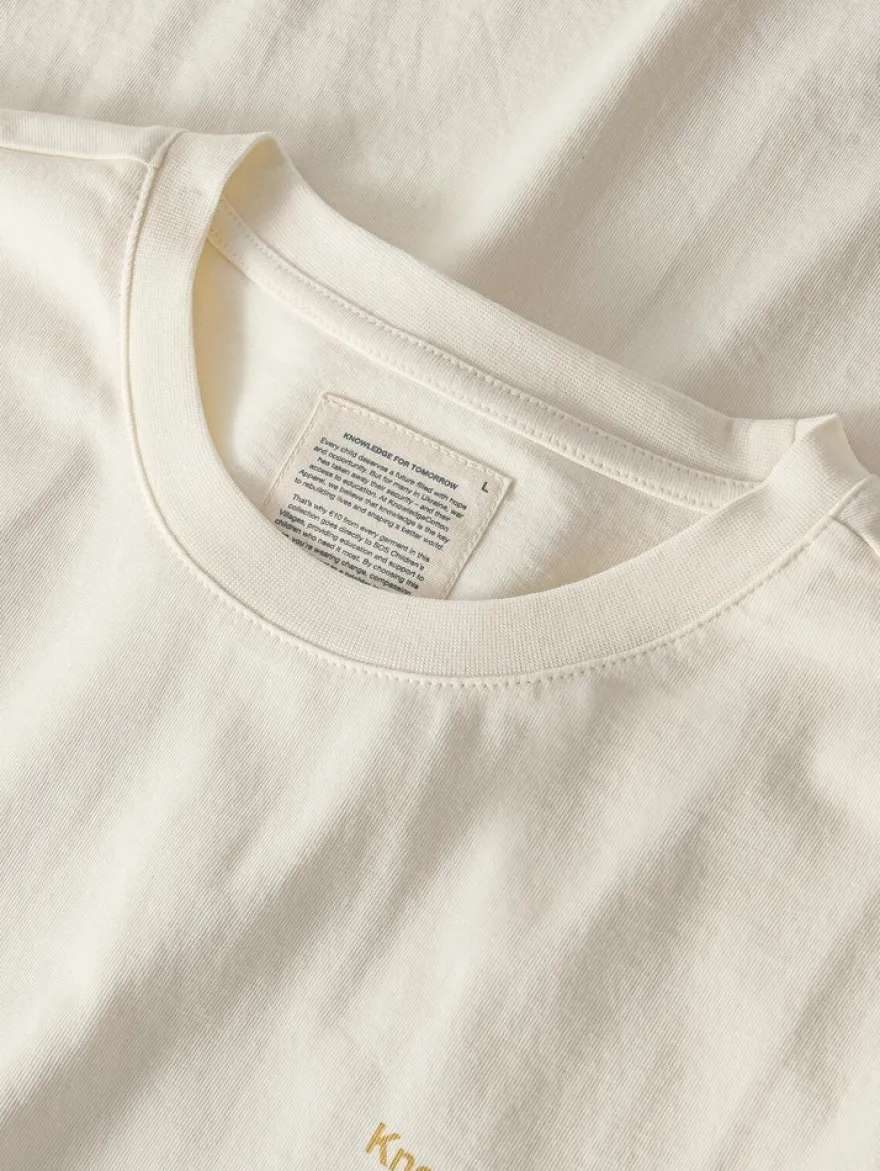 Knowledge cotton apparel t-paita Back print