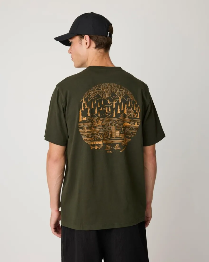 Knowledge Cotton Apparel t-paita puuvillaa Back Print