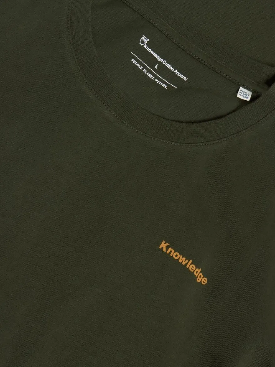 Knowledge Cotton Apparel t-paita puuvillaa Back Print