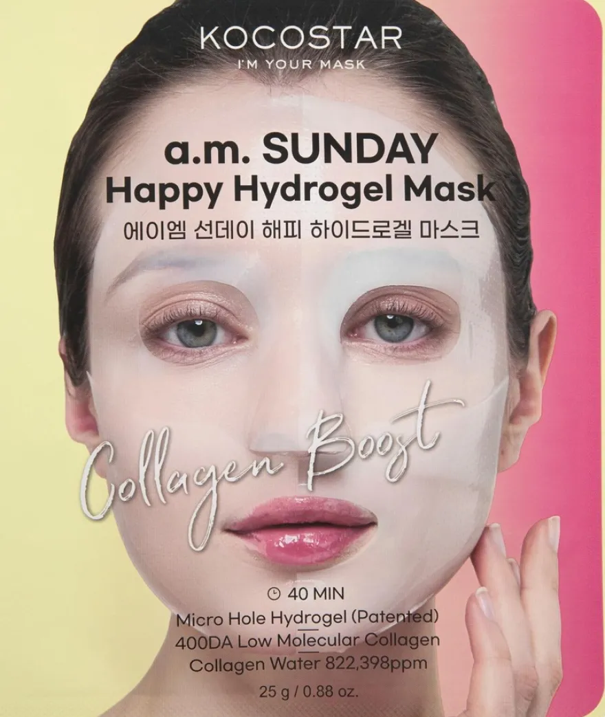 KOCOSTAR a.m. SUNDAY Happy Hydrogel Mask kangasnaamio 1kpl