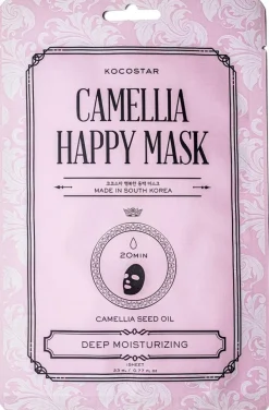 KOCOSTAR Camellia Happy Mask kosteuttava kangasnaamio 1 kpl