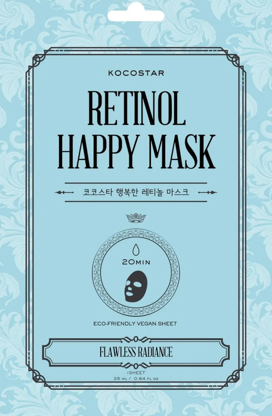 KOCOSTAR Retinol Happy Mask kangasnaamio 1 kpl