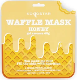 KOCOSTAR Waffle Mask Honey kosteuttava kangasnaamio 1kpl