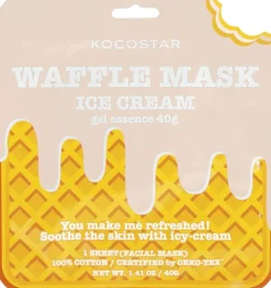 KOCOSTAR Waffle Mask Icecream rauhoittava kangasnaamio 1kpl