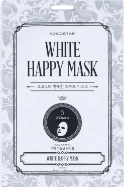 KOCOSTAR White Happy Mask kirkastava kangasnaamio 1 kpl