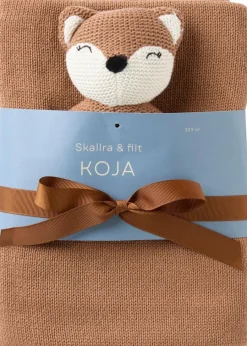 Koja Vauvalahja Maja helistin ja viltti poltettu punainen 70x80 cm