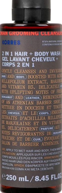 KORRES Athenian Grooming 2in1 shampoo ja suihkugeeli 250ml